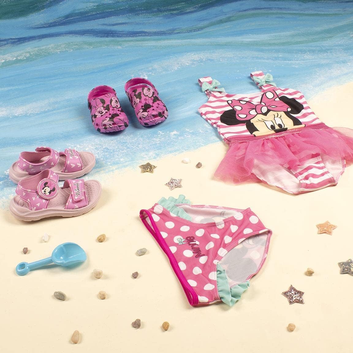 CERDÁ LIFE'S LITTLE MOMENTS Baby Minnie Mouse Tulle Swimsuit for Girls 5 Years Pink and White