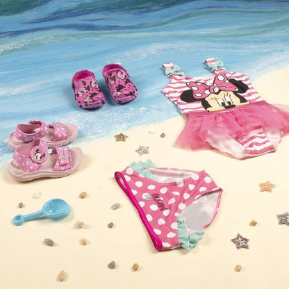 CERDÁ LIFE'S LITTLE MOMENTS Baby Minnie Mouse Tulle Swimsuit for Girls 5 Years Pink and White