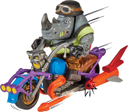 Teenage Mutant Ninja Turtles 83447 Mutant Mayhem Chopper Cycle with Exclusive Rocksteady Figure. Ideal Present for Boys 4 to 7 Years and TMNT Fans
