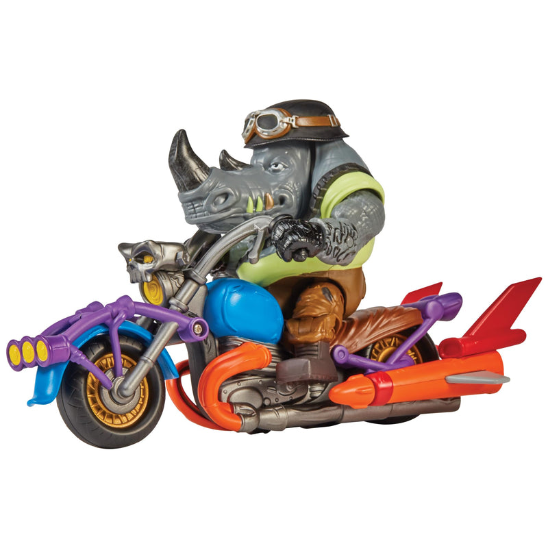 Teenage Mutant Ninja Turtles 83447 Mutant Mayhem Chopper Cycle with Exclusive Rocksteady Figure. Ideal Present for Boys 4 to 7 Years and TMNT Fans