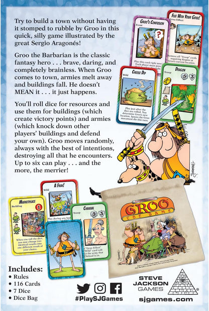 Steve Jackson Games | Groo: The Game | Tactical Game of Chaos and Comedy 3 to 6 Players | Ages 10 and Up | English | Fun for Family Game Nights or Casual Gatherings