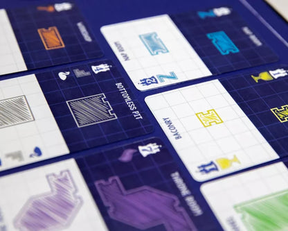 Blueprints of Mad King Ludwig - A Flip & Sketch Strategy Board Game by Bezier Games