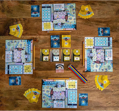 Inside Up Games: Draft & Write Records - Music Board Game, Card Drafting, Draft Your Band, Tour The World, Top The Charts, Age 10+, 1-6 Players