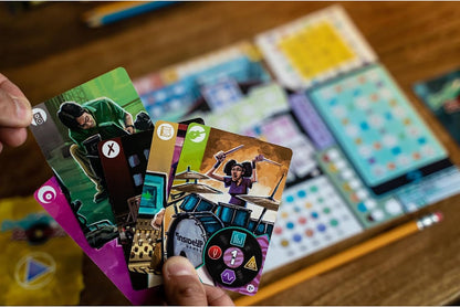 Inside Up Games: Draft & Write Records - Music Board Game, Card Drafting, Draft Your Band, Tour The World, Top The Charts, Age 10+, 1-6 Players