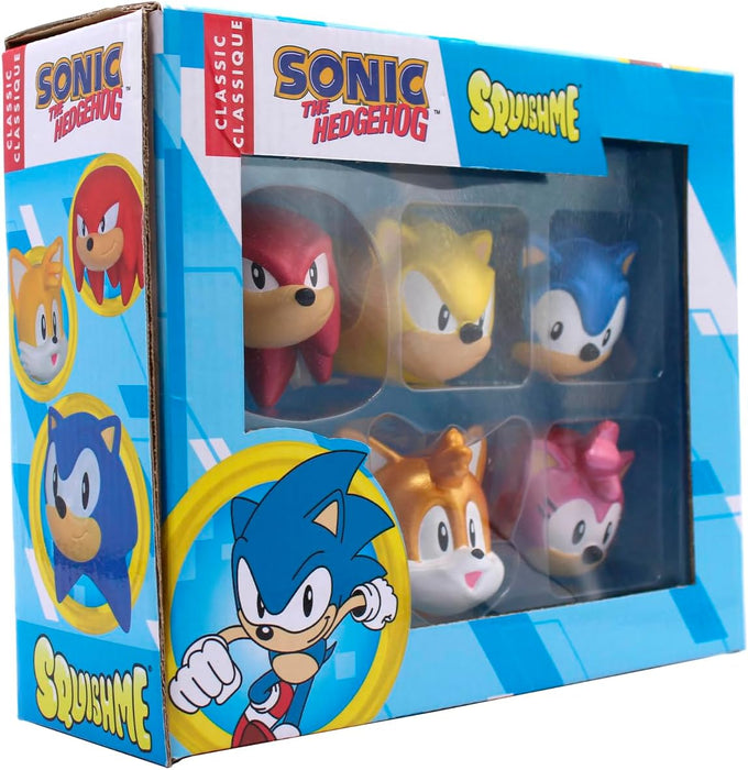 Just Toys LLC Sonic the Hedgehog 5 Piece SquishMe Collectors Box, Small