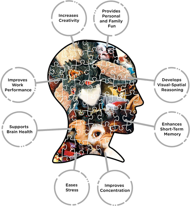 Gremlins 62195 Aquarius Collage 500 pc Puzzle, Multi-Colored