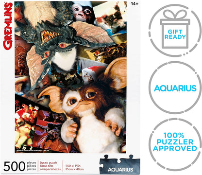 Gremlins 62195 Aquarius Collage 500 pc Puzzle, Multi-Colored