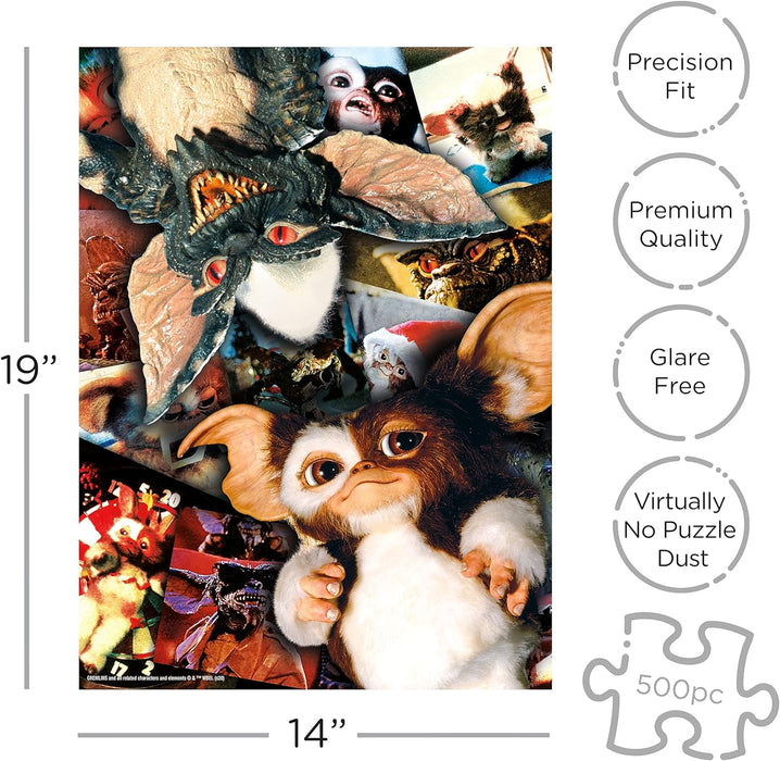 Gremlins 62195 Aquarius Collage 500 pc Puzzle, Multi-Colored