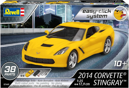 Revell-2014 Stingray, Escala 1:25 Corvette Kit de Modelos de plástico, Multicolor, 1/25 (Revell 07449 7449