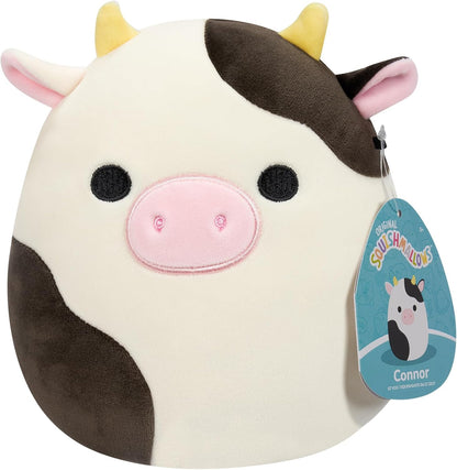 Squishmallows SQCR05373 7.5-Inch-Connor The Black and White Cow, Multicolour