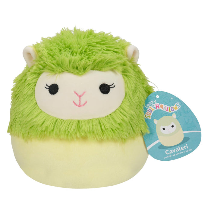 Squishmallows SQCR05374 7.5-Inch-Cavaleri The Lime Green Alpaca, Multicolour