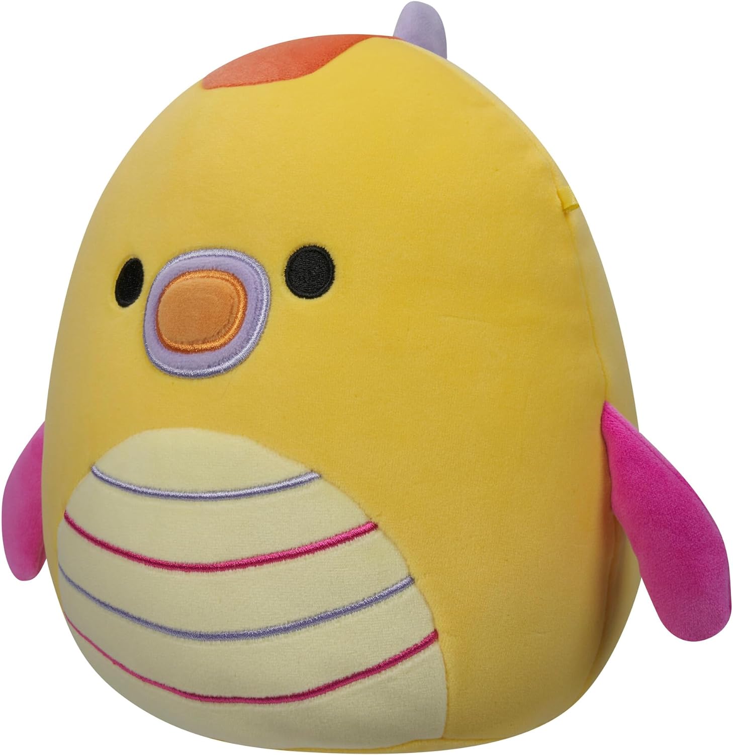 Squishmallows SQCR05375 - Leif El dragón de mar Amarillo con Vientre a Rayas, 7.5 Pulgadas, Multicolor