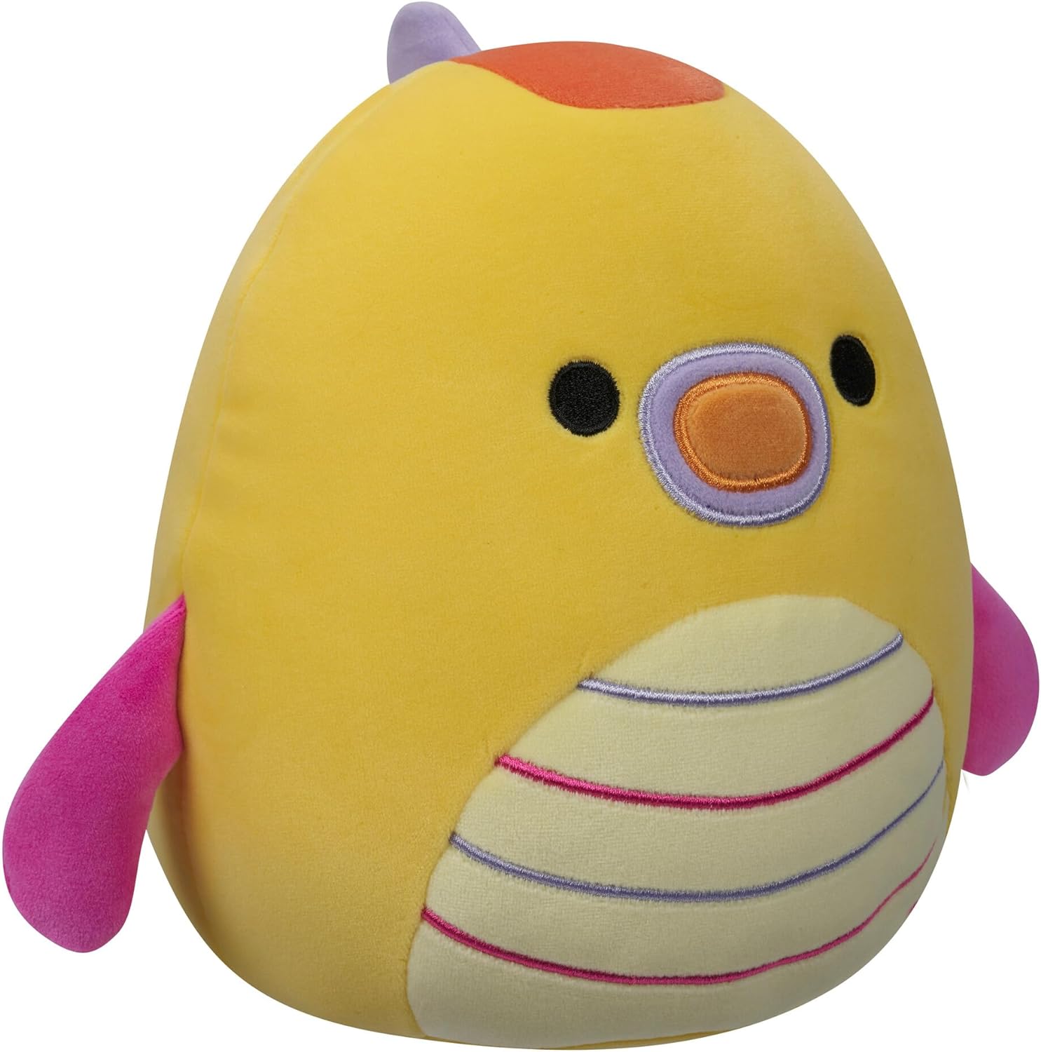 Squishmallows SQCR05375 - Leif El dragón de mar Amarillo con Vientre a Rayas, 7.5 Pulgadas, Multicolor