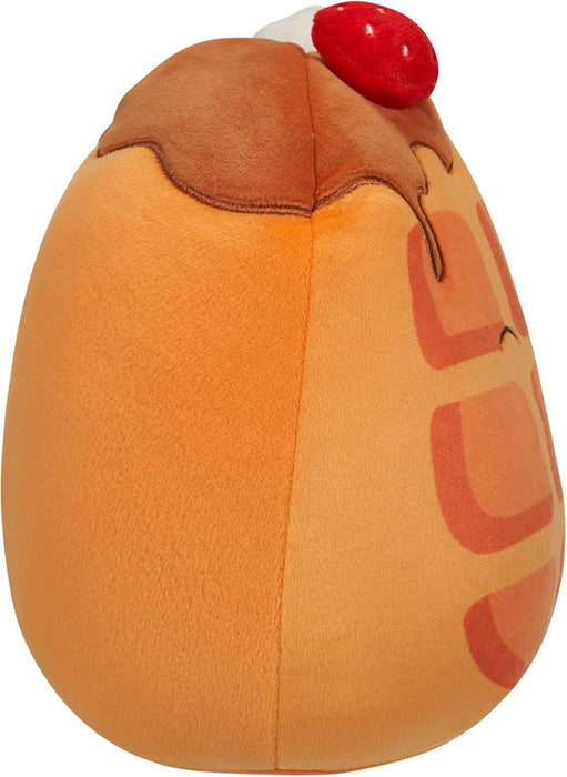 Squishmallows SQCR05376 7.5-Inch-Weaver The Waffle with Strawberries and Whipped Cream, Multicolour