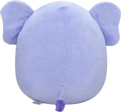 Squishmallows SQCR05378 7.5-Inch-Anjali The Purple Elephant with Flower Pin, Multicolour
