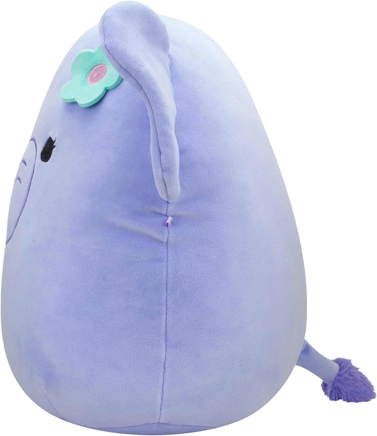 Squishmallows SQCR05378 7.5-Inch-Anjali The Purple Elephant with Flower Pin, Multicolour