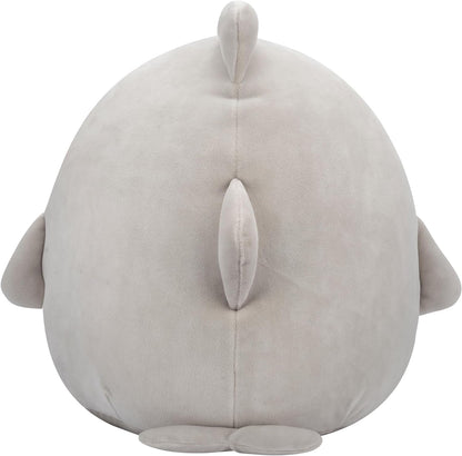 Squishmallows SQCR05379 7.5-Inch-Gordon The Grey Shark with Blue Bowtie, Multicolour