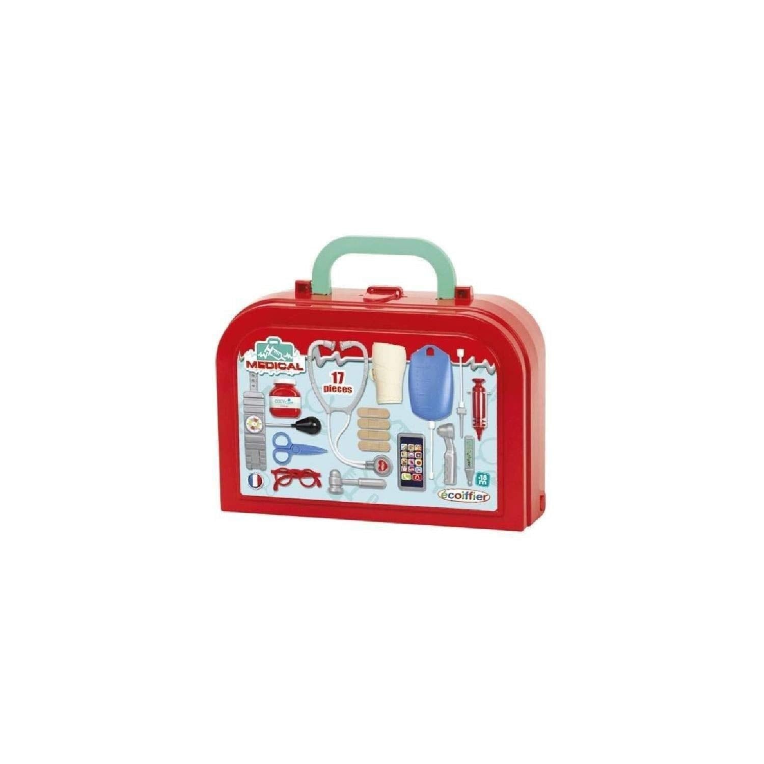 Écoiffier-S7157906 Maletín Medico de 17 Piezas, Multicolor, (Simba Toys 251