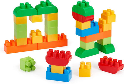 Ecoiffier Ecoiffier-S7145204 Perro Contenedor Perrito con 50 Bloques de Construcción, Transparente y con Tapa, para Niños A Partir de los 18 Meses, Multicolor (1927
