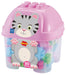Ecoiffier 1928 Chat Écoiffier-1928-Brick Cat Barrel to Stack Abrick – Construction Set for Children – 50 Pieces – from 18 Months – Made in France, Black