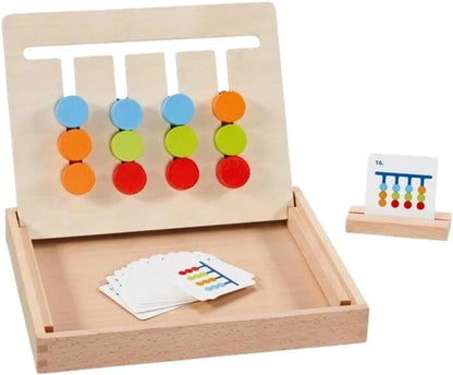 GOKI- Tablero para clasificar Colores en Caja de Madera, Plegable Puzzles, Multicolor (58406