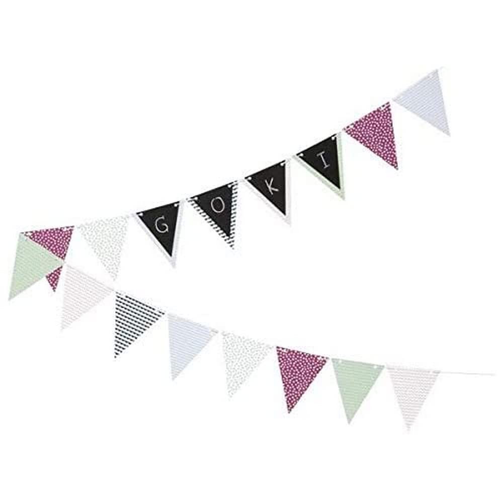 Goki- Guirnalda de banderolas para el autoetiquetado No Aplica Artículos para cumpleaños, Multicolor (60711