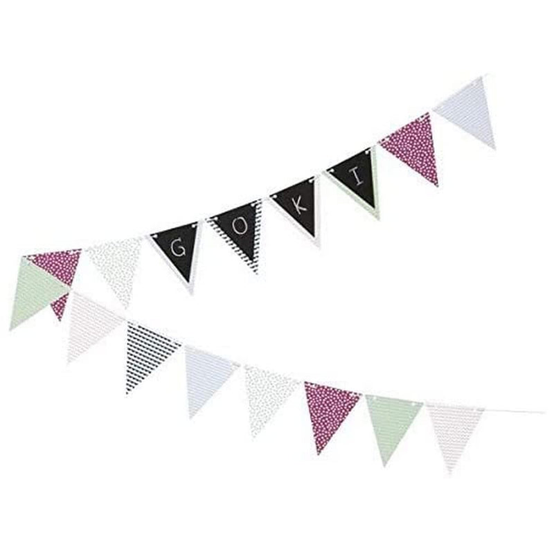Goki- Guirnalda de banderolas para el autoetiquetado No Aplica Artículos para cumpleaños, Multicolor (60711