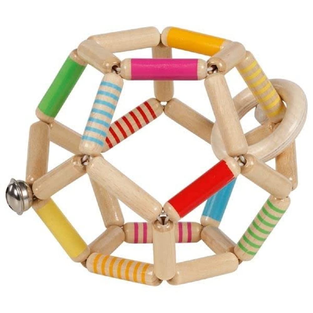 GOKI Rattles - Model Rattle Elastic Ball, Striped