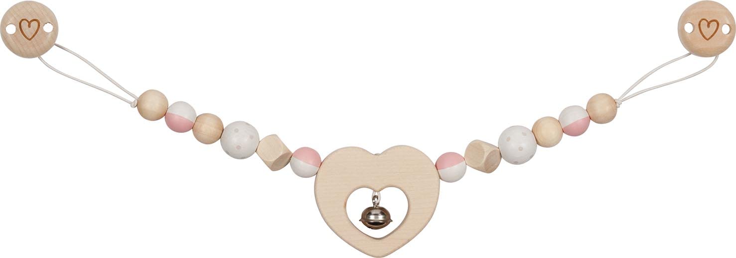 Heimess Pram chain heart with clips