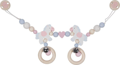 Goki 65234 Pram Chain Horses, Pastel Colours, Small