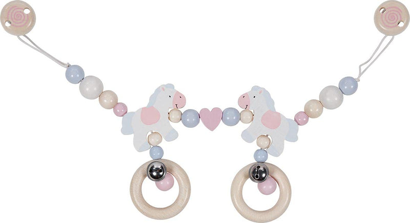 Goki 65234 Pram Chain Horses, Pastel Colours, Small