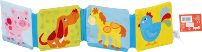 Goki - Fabric Drawing Book with Bell and Sound Sheet Coloring Notebooks, Multicoloured (65252