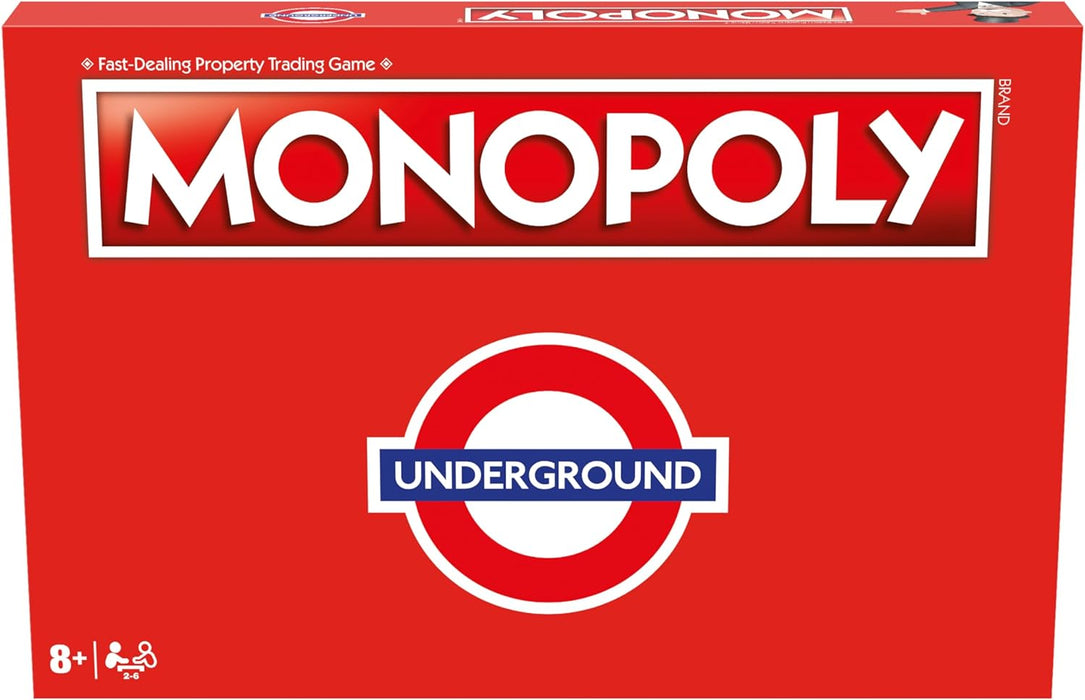 Winning Moves London Underground Monopoly Board Game, Buy Oxford Circus, Covent Garden, Bond Street and trade your way to success, gift for ages 8 plus