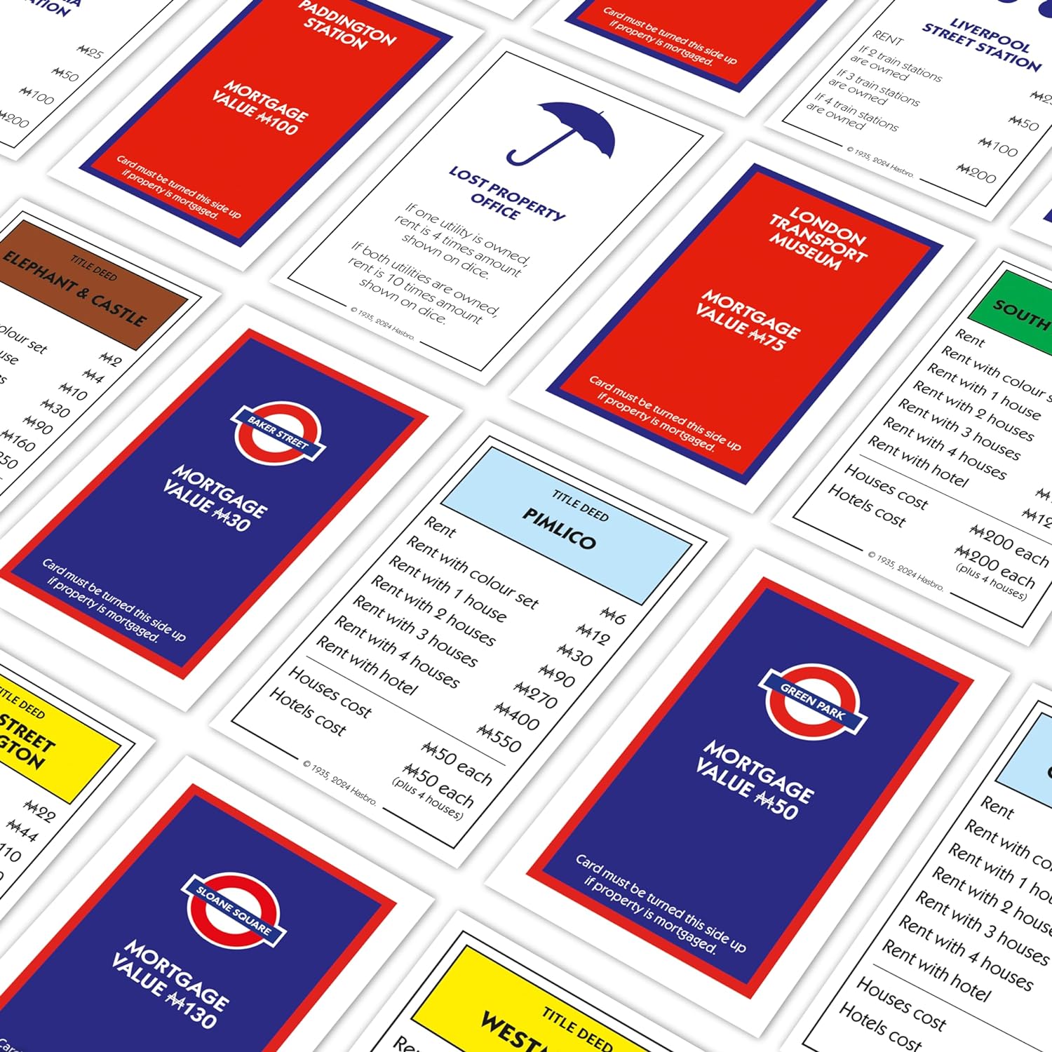 Winning Moves London Underground Monopoly Board Game, Buy Oxford Circus, Covent Garden, Bond Street and trade your way to success, gift for ages 8 plus