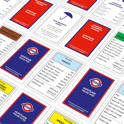 Winning Moves London Underground Monopoly Board Game, Buy Oxford Circus, Covent Garden, Bond Street and trade your way to success, gift for ages 8 plus