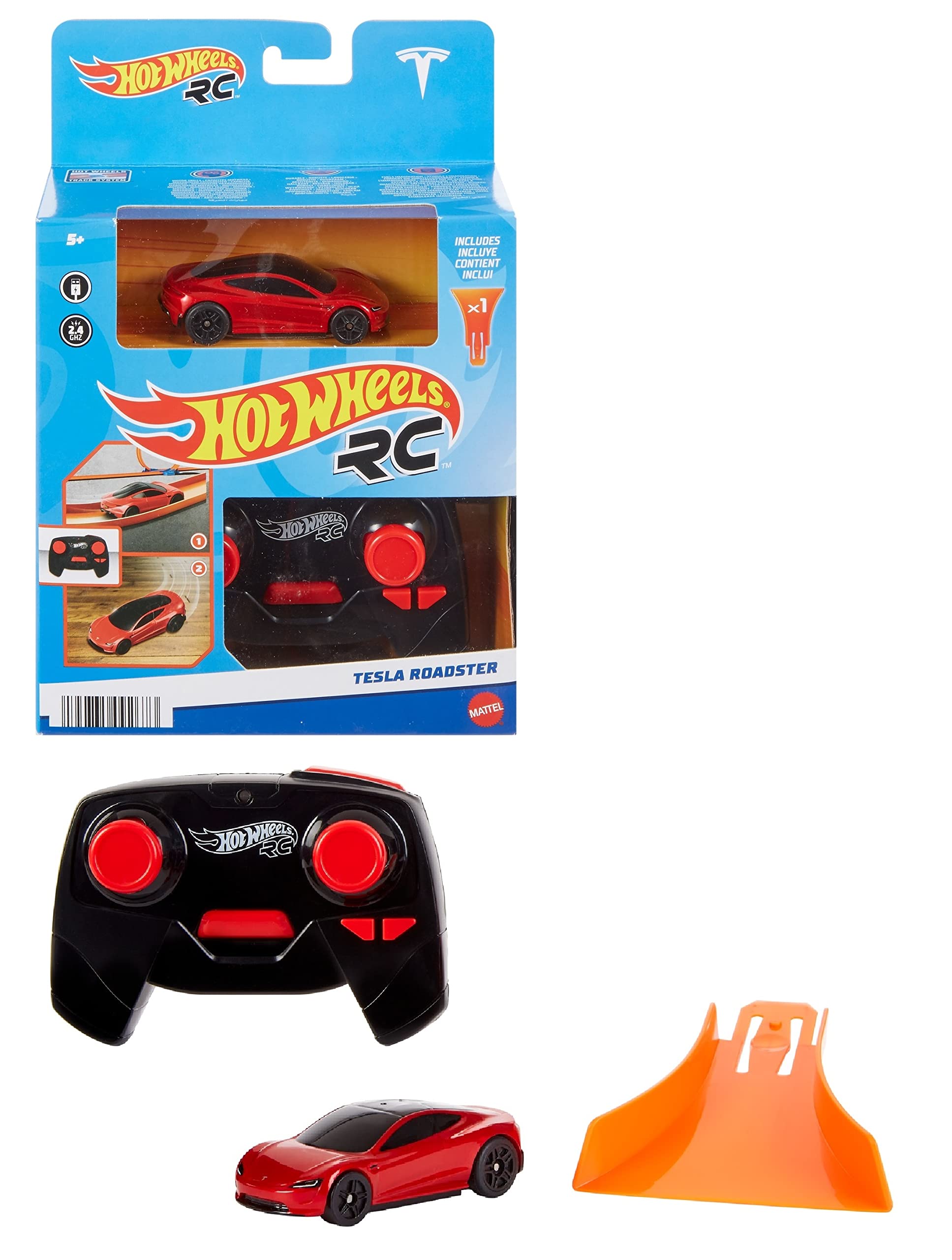 Hot Wheels RC 1:64 Scale Tesla Roadster