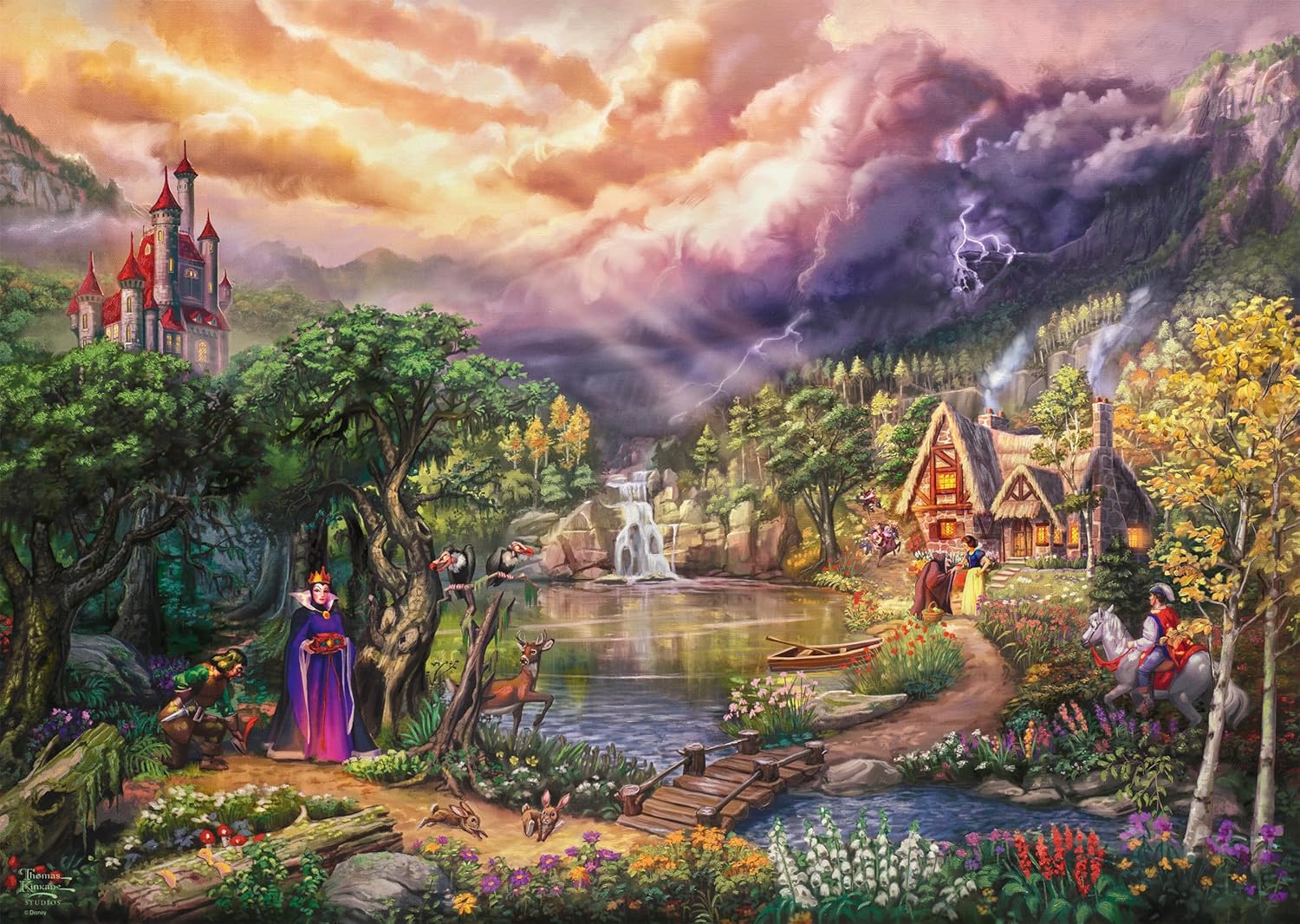 Schmidt- Thomas Kinkade Blancanieves Rompecabezas, Dibujos Animados, Multicolor, 1000 Piezas (CSG58037