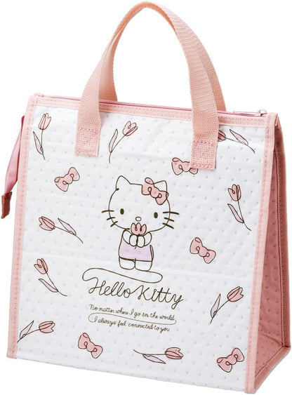 Skater FBC1-A Lunch Bag, Non-Woven Fabric, Insulated Bag, Hello Kitty, Line Design, Sanrio