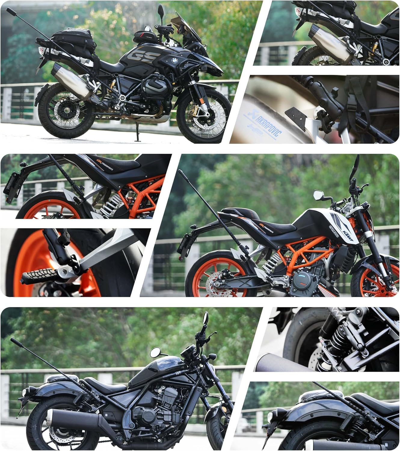 Insta360 Motorcycle U-Bolt Mount and Invisible Selfie Stick for One X / X2 / X3 / One R/One RS (ICDINMBBD/B70