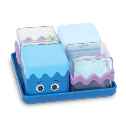 Learning Resources Cubi Sensoriali Antistress Set di 4, età 3+, Giocattoli sensoriali per Bambini, Antistress per aule, 4 Modi per Rilassarsi, Giochi per l'angolo della Calma, Giocattoli ASE