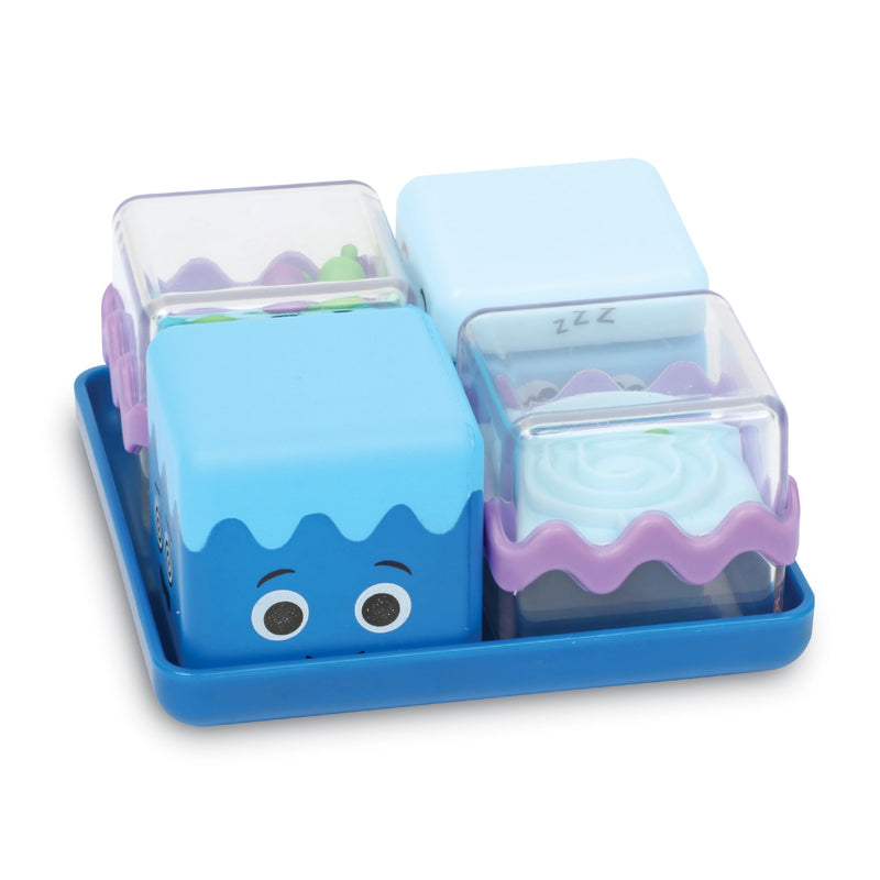 Learning Resources Cubi Sensoriali Antistress Set di 4, età 3+, Giocattoli sensoriali per Bambini, Antistress per aule, 4 Modi per Rilassarsi, Giochi per l'angolo della Calma, Giocattoli ASE