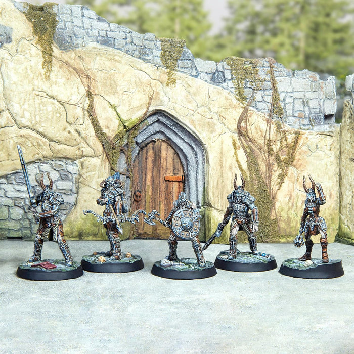Modiphius Entertainment: The Elder Scrolls: Call to Arms: Draugr Lords - 5 Figures, 32mm Unpainted Resin RPG Miniatures, Scenic Bases, Chapter 4