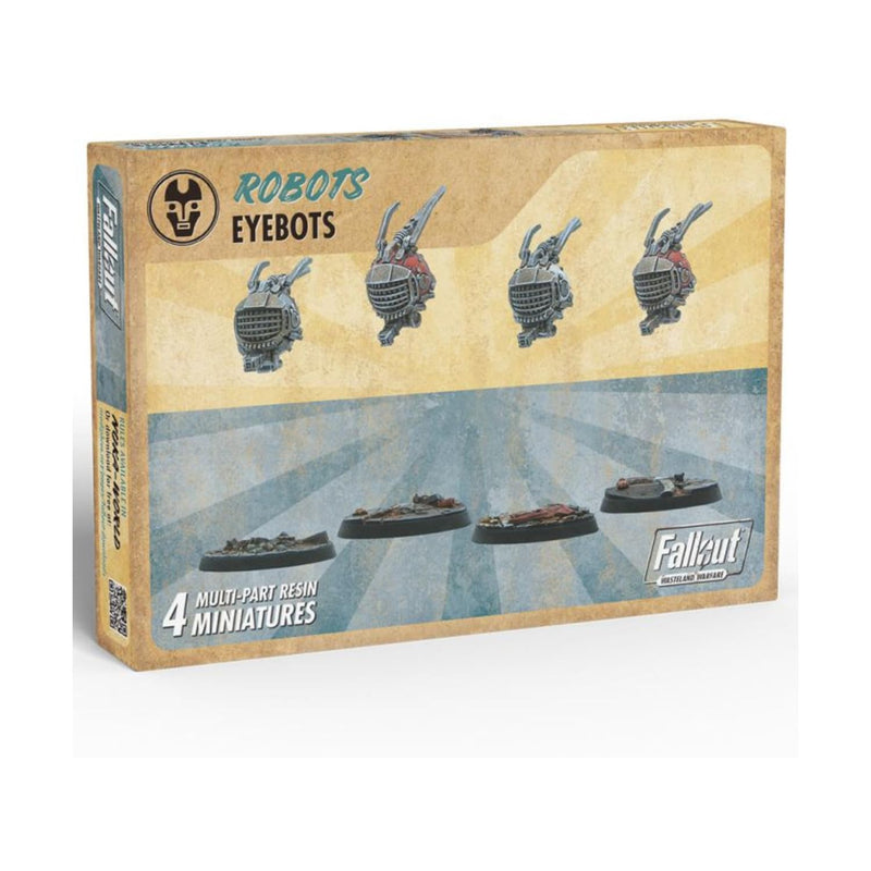 Modiphius Entertainment: Fallout: Wasteland Warfare - Robots: Eyebots - 4 Figures, 32mm Unpainted Resin RPG Miniatures, Nuka World, Tabletop