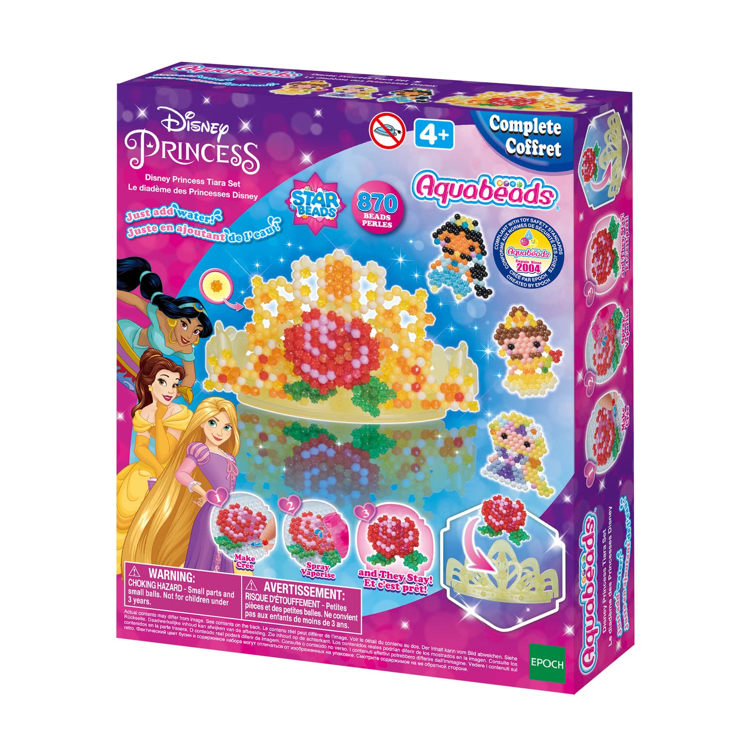Aquabeads Disney Princess Tiara Set, Art & Craft bead kit 31901