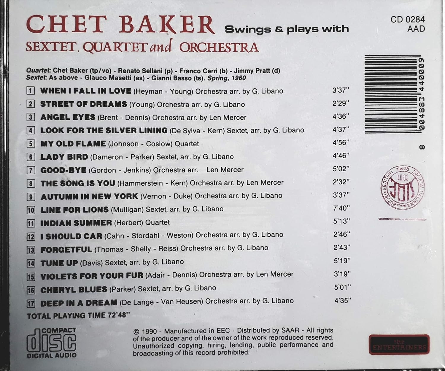 Chet Baker - Sings & Plays