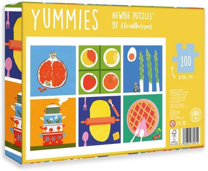 Cloudberries Yummies Puzzle - Modern 100 Piece Food Puzzle for Kids | Jigsaw Puzzles for 6+ Year Olds | Large Piece Jigsaw Puzzles for Kids (Also Suitable as Large Piece Puzzles for Adults