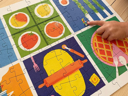 Cloudberries Yummies Puzzle - Modern 100 Piece Food Puzzle for Kids | Jigsaw Puzzles for 6+ Year Olds | Large Piece Jigsaw Puzzles for Kids (Also Suitable as Large Piece Puzzles for Adults
