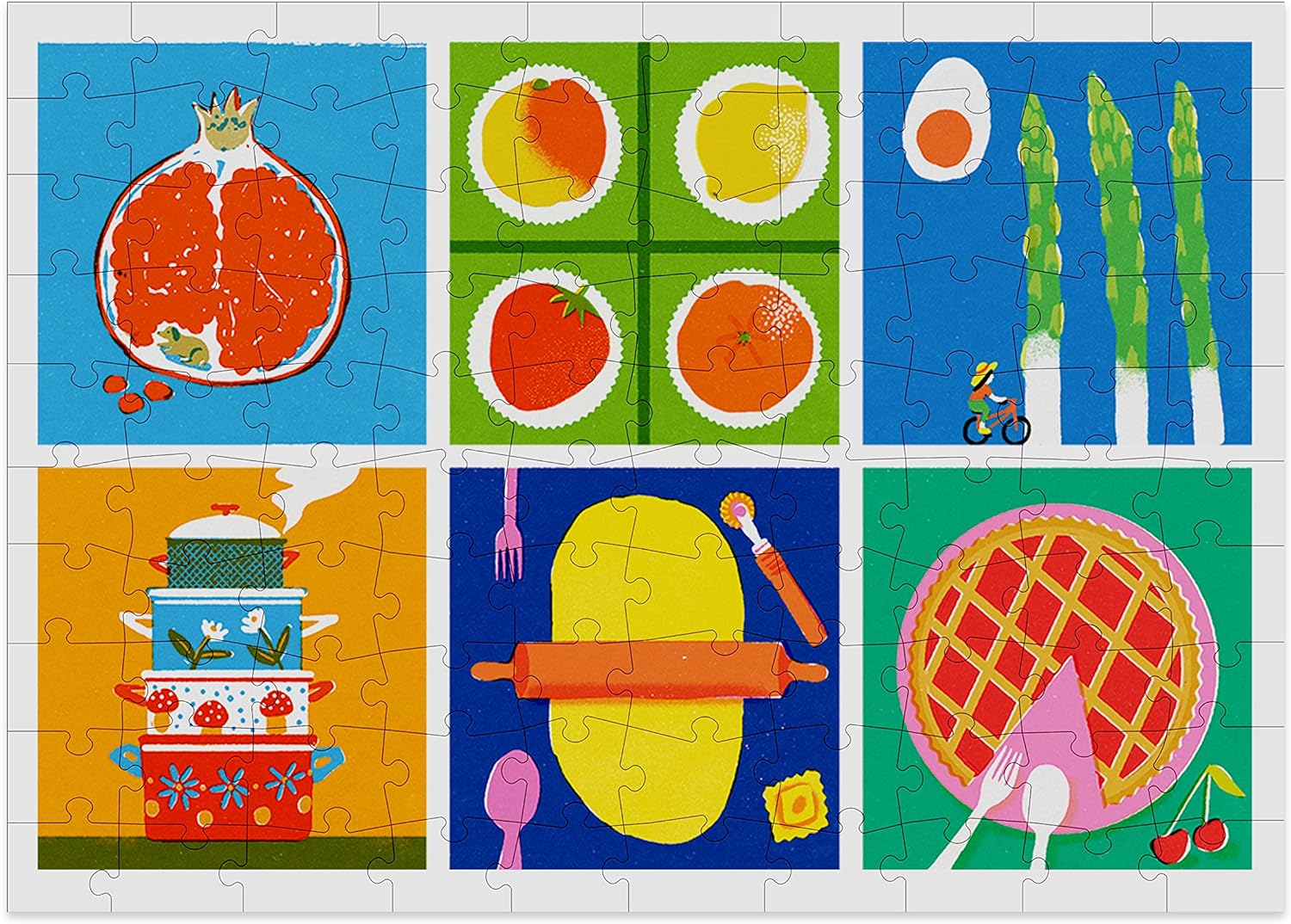 Cloudberries Yummies Puzzle - Modern 100 Piece Food Puzzle for Kids | Jigsaw Puzzles for 6+ Year Olds | Large Piece Jigsaw Puzzles for Kids (Also Suitable as Large Piece Puzzles for Adults