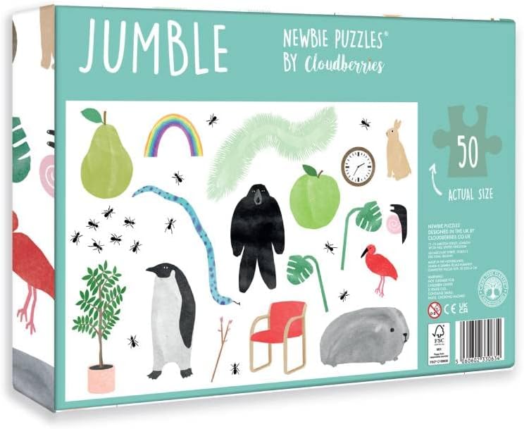 Cloudberries Jumble Puzzle - Cute, Modern 50 Piece Puzzle for Kids | Jigsaw Puzzles for 4+ Year Olds | Large Piece Jigsaw Puzzles for Kids (Also Suitable as Large Piece Puzzles for Adults