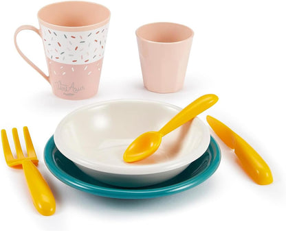 Ecoiffier- Set de Picnic Infantil Vert Azur, 32 Piezas, Juego de Imitación para niños, A Partir de 18 Meses (7600001684